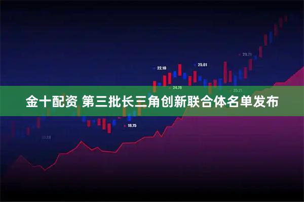 金十配资 第三批长三角创新联合体名单发布